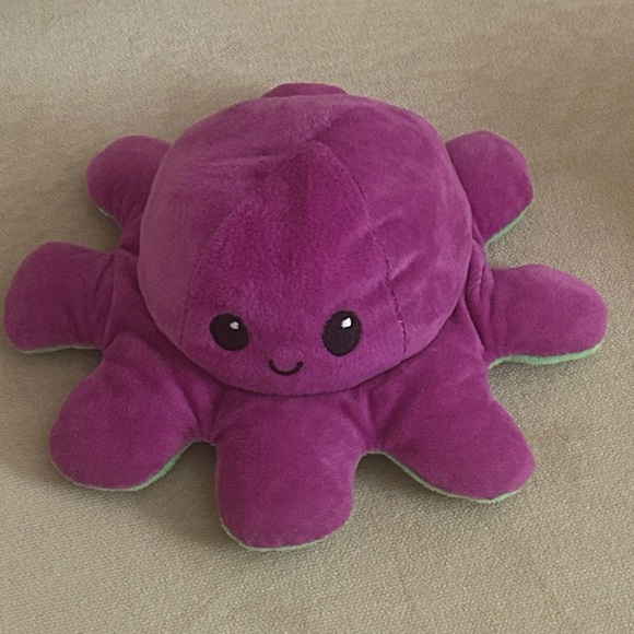 2 Reversible Flippy’s Pink and Purple Octopus Plush Toys - Picture 2 of 7
